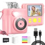 Kids Camera for Girls Boys, 1080P HD Instant Print Camera for Kids with 3 Rolls Print Photo Paper, 32G SD Card, Color Pen, Kids Instant Print Camera Toy Birthday Gifts for 3 4 5 6 7 8 9 10+ Year Old