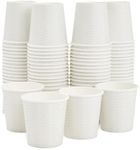 Sparkle and Bash 100 Pack 4 Oz Mini Disposable Paper Cups for Espresso, Mouthwash, Tea, Coffee - Plain White