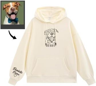 Duckbe Custom Embroidered Hoodies, Design Your Own Pet Photo Hoodie, Personalized Unisex Hoodie for Pet Lover, Dog Mom Hoodie Ash