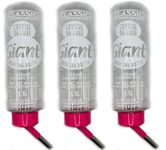 3 PACK CLASSIC GIANT DRINKING BOTTLE PINK SMALL ANIMAL RABBIT GUINEA PIG 1.1LTR