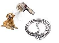 Hairstore Cat & Dog Bath Brush Scrubber Washing Sprayer Easy Bathing Grooming & Shedding Pet Shower with super flex 1.5 m long hose 3 modes settings