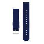 cobee Silicone Watch Bands - Quick Release Waterproof Soft Rubber Replacement Straps with Silver Plated Stainless Steel Buckle (20mm-Dark Blue)