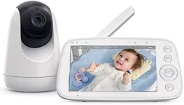 HiPP Baby Monitor, 5" 720P Video Baby Monitor with Pan-Tilt-Zoom Camera, Audio and Visual Monitoring, Infrared Night Vision and Thermal Monitor，2-Way Talk, 900ft Range, 4500mAh Rechargeable Battery