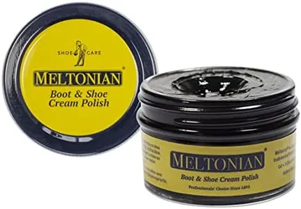 Meltonian Cream Shoe Polish - French Crafted Natural Wax & Oil Blend - Shoe Polish Brown & Black Shoe Polish for Leather - Nourishing, Restores & Protects, 60+ Unique Colors, Black