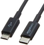 Amazon Basics USB-C to Micro USB 2.0 Cable - 0.9 m, Black