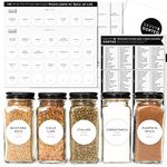 Minimalist Round Spice Labels for Lids - 140 Spice Jar Labels for Spice Containers - Waterproof Kitchen Labels for Spice Jars - Spice Organization Labels Herb Seasoning Pantry Labels