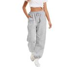 dockstreet Loose Baggy fit Joggers/Loose Yoga Pants/Casual Extra Baggy fit Lower Cotton for women2505vVa2-BagyFITJogrLGrey 32…