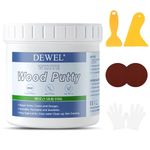 DEWEL Wood Putty, 18 Ounce White Wood Filler Putty Paintable, Stainable, Premium Furniture Repair Kit Quickly Restore Holes and Cracks on Wooden Furniture