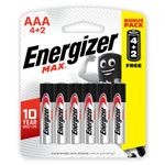 Energizer Max Alkaline AAA Batteries - Pack of 6