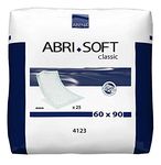 ABENA Abri-Soft Classic Disposable Incontinence Bed Pads, Eco-Labelled Incontinence Underpads, Leak Protection, Soft & Secure Bed Protectors For Incontinence - 60x90cm, 2200ml Absorbency, 25PK