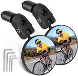 Flintronic Bike Mirror, 2Pack 360°Adjustable Bicycle Cycling Rear View Mirrors, Plastic Convex Mirror Bike Mirror with Rotatable Handlebar for Mountain Road Bike