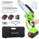 2024 Mini Chainsaw 8 Inch & 6 Inch Brushless, 2-in-1 Electric Chain Saw with 2pcs 2000mAH Battery and Charger, Lightweight Chainsaw Cordless for with Safety Lock for Garden Tree Cutting Trimming