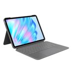 Logitech Combo Touch iPad Air 11-inch (M2), iPad Air (5th gen - 2022) Keyboard Case - Detachable Backlit Keyboard with Kickstand - Oxford Grey