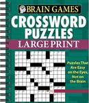 Brain Games - Crossword Puzzles - Large Print (Green)