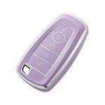 OFFCURVE Key Fob Cover for Ford, Premium TPU Key Case Full Protector Compatible with Ford Fusion Explorer Escape F150 F250 F350 F450 F550 Expedition 5 Buttons Smart Key, Purple