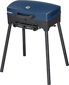 Enders Explorer Next Barbacoa gas para camping - Barbacoa de gas portátil para asar, cocinar y hornear - Barbacoa pequeña para balcón, jardín y terraza con 2 quemadores #210333
