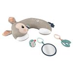 Fisher-Price Tummy Time Fawn Wedge with 3 Sensory Baby Toys for Newborns, HJJ16