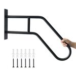 Handrails for Outdoor Steps, U-Shaped Wall Mount Stair Hand Railing for 1-3 Steps, 22.8in Safety Grab Bars for Garage, Porch, Garden