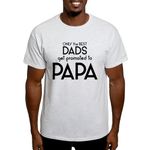 CafePress BEST DADS GET PROMOTED to PAPA T Shirt Men's Traditional Fit Light Casual Tshirt Ash Gray