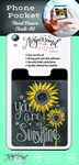 Enjoy It Lily & Val My Sunshine Phone Pocket - Peel and Stick Phone Wallet Credit Card Holder for Smartphones