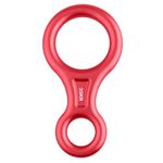 Azarxis 35 KN Climbing Rescue Figure 8 Descender Rigging Plate Heavy Duty & Large & High Strength Rappel Device Equipment for Rappelling, Belaying, Tree Climbing, Aerial Silks Rigging (Red - 35KN)