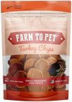 Farm To Pet Dog Training Treats - Turkey Chips, Single Ingredient, Lean, All Natural, Healthy Dog Treats for Small, Medium, Large Dog Breeds, & Puppies, Made in USA