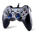 ZD-V+ Vibration-Feedback USB Wired Gamepad Controller Joystick Support PC(Windows XP/7/8/8.1/10) & PS3 & Android (PS architecture) - [Black]