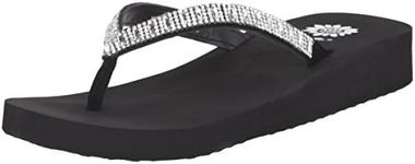 Yellow Box Women's Zemily Flip Flop, Clear, 7.5