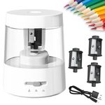 ZMOL Electric Pencil Sharpeners Battery Operated,Portable Small Battery Powered Pencil Sharpener for Kids,Suitable for No.2/Colored Pencils(6-8mm), School/Classroom/Office/Home