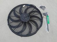 16 inch electric universal fan with mounting kit cooling radiator 16" 12V