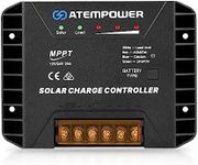 ATEM POWER 20A 12V/24V MPPT Solar Controller Selecting Battery Type Activate Lithium Battery Intelligent Solar Controller Compatible with Lead Acid, AGM, Gel, Calcium and LiFePO4 Battery