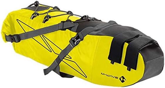 M-Wave Rough Ride Saddle L Sacoche de Selle de vélo, Jaune Fluo Unisexe-Adulte