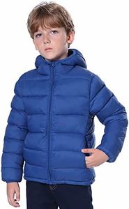 Hooded Puffer Jacket coats for Boys and Girls – Lightweight and Packable – Winter Insulated Padded Coats, Warm and Comfy, 10-12-14 Years Boys Winter Light Coat, XXL(14), Midblue