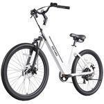 Gotrax Dolphin 26" Electric Bike, Max Range 30Miles(Pedal-assist1)&20Mph Power by Peak 500W, 5 Pedal-Assist Levels&Front Suspension, 7-Speed&Boost Mode, E-Bike for Adult Leisure Riding/Commuting White