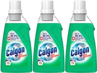 Calgon Antibacterial Washing Machine Cleaner & Water Softener Gel, 750ml, Pack of 3, Kills 99.9 percent of Bacteria in Your Washing Machine, Limescale and Rust Remover, Deep Clean, 45 Washes