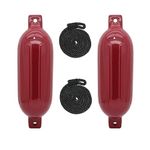 Extreme Max Standard 3006.7619 BoatTector Inflatable Fender Value 2-Pack-8.5" x 27", Cranberry