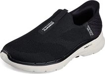 Skechers Men's 216278 BLK Sneaker, Black Textile/Black Synthetic/White Trim, 6.5 UK