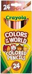 CRAYOLA Colours of the World Pencils - Assorted Colours (Pack of 24) | Colours That Represent Skin Tones from Around the World | Ideal for Kids Aged 3+
