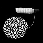 Polyester cord for Roman Blinds and Honeycomb Blinds, Multipurpose use for Crafting,Home Decor,DIY Projects, Repair and Renovation,etc. (Thickness 0.9mm) with FREE - 50 Roman Blinds rings. (50 meters)