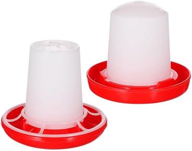 ULTECHNOVO 1 Set Feeder,Chick Feeder and Waterer Kit, Automatic Chicken Feeder Plastic Hanging Poultry Feeder Set for Chicken, Quail, Hen, forBaby Chicken Brooder Farm (80 G)