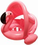 mciskin Flamingo Baby Pool Float with Canopy Inflatable Swimming Floats for Kids,Swimming Ring with Safety Seat Infant Floaty,Toddler Swimming Pool Float（Pink）