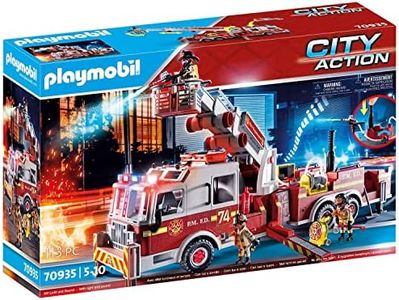Playmobil - City Action, Rescue Vehicles Fire Engine with Tower Ladder