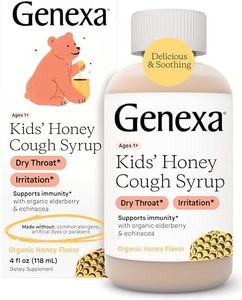 Genexa Kids Honey Cough Syrup | Children's Cough Remedy for Kids 2-11 | Soothing Organic, Natural Honey Flavor | Gluten Free, & Non-GMO | 4 Fluid Ounces