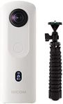 RICOH Theta SC2 360-Degree 4K Spherical VR Camera (White) Bundle with Flexible 10-Inch Spider Tripod (2 Items)