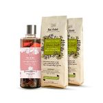 Nat Habit Fresh Ready-To-Apply Henna Paste & Hibiscus Amla Dasabuti Hair Oil for Growth & Conditioning With Rich Dark Brown Color (2 x 220g and 100ml) Combo Pack of 3