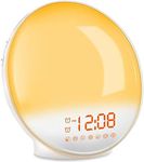 TITIROBA Wake Up Light, Sunrise Alarm Clock Radio, Bedside Lamp with Sleep Aid, Dual Alarms, Snooze, Colorful Lights, Natural Sounds for Kids Adults Bedroom