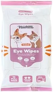Pawpaya Dog & Cat Eye Wipes | Gentle Tear Stain Remover | Aloe Vera & Chamomile Formula | Hypoallergenic, Alcohol-Free Eye Cleaning Wipes for Pets | Soft Daily Care Wipes | 40 Wipes Pack