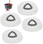 Mops Cloths Reusable Microfiber Cleaning Mop for Vileda 2 in 1 Turbo EasyWring&Clean Spin Mop System Mop Replacement Heads 4 Pieces