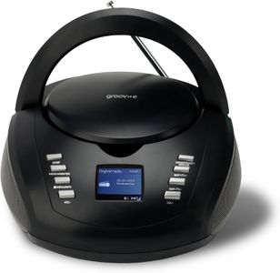Groov-e DAB Boombox Radio – Black Portable Stereo
