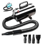Dog Hair Dryer - Adjustable Speed & Temperature 2800W Dog Grooming Dryer, Quiet Blower with Cool & Hot Air, Lightweight & Portable, Ideal for Home and Professional Grooming